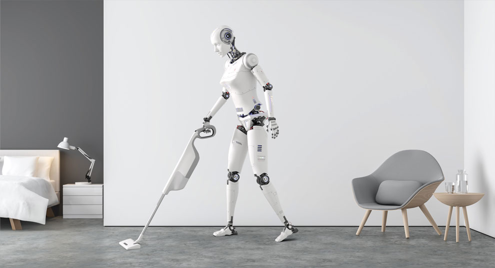 مدل سه بعدی ربات انسان‌نما زن