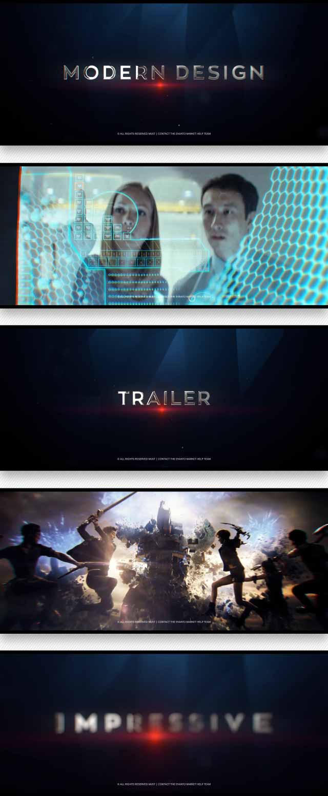 پروژه افترافکت تریلر سینمایی Cinematic Trailer
