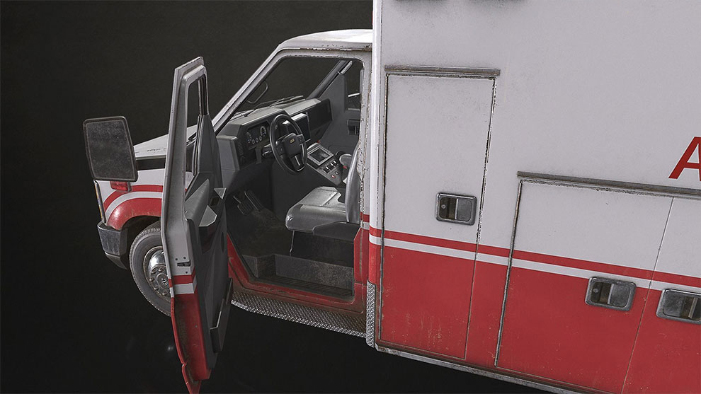 مدل سه بعدی ماشین آمبولانس Ambulance