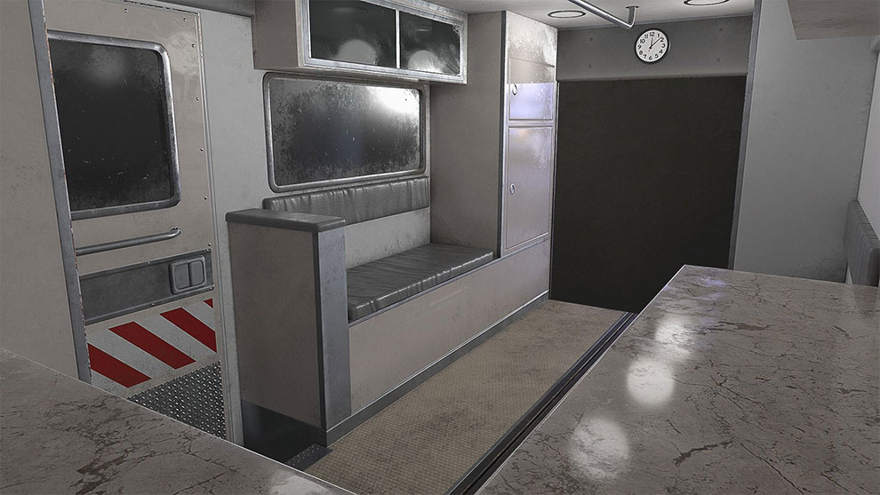 مدل سه بعدی ماشین آمبولانس Ambulance