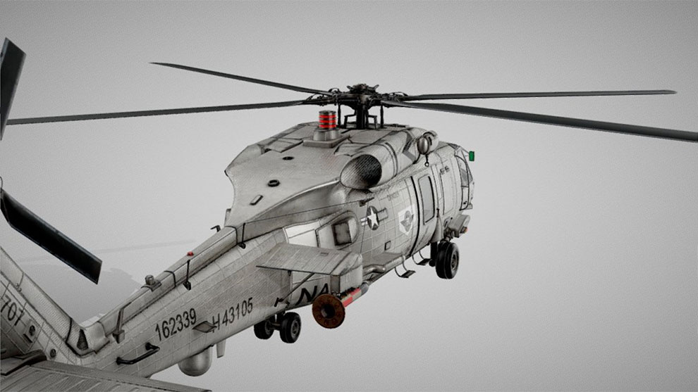 مدل سه بعدی هلیکوپتر نظامی Sikorsky SH-60 Seahawk