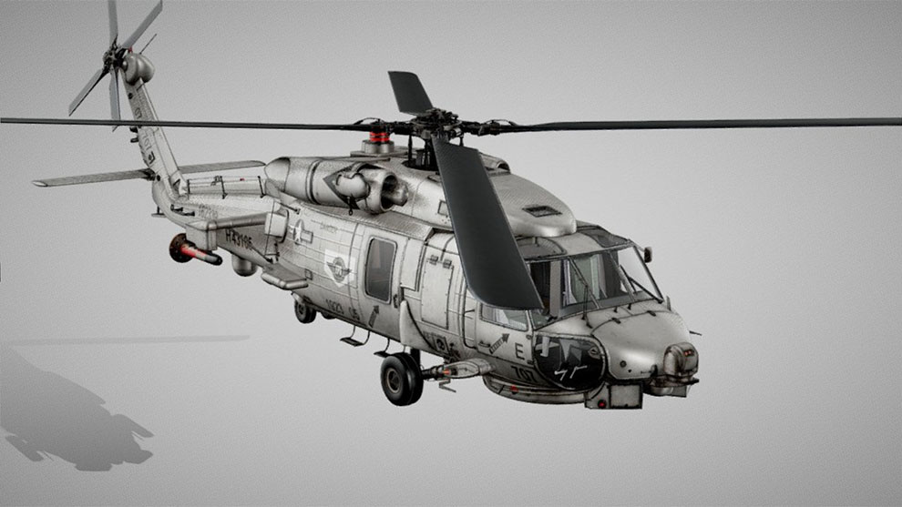 مدل سه بعدی هلیکوپتر نظامی Sikorsky SH-60 Seahawk