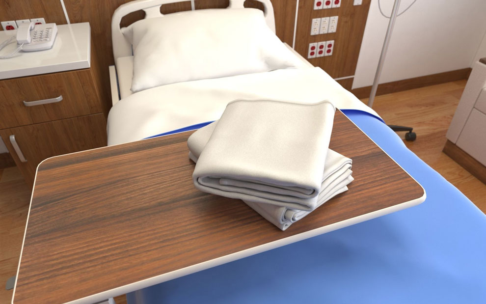 مدل سه بعدی اتاق بیمار در بیمارستان