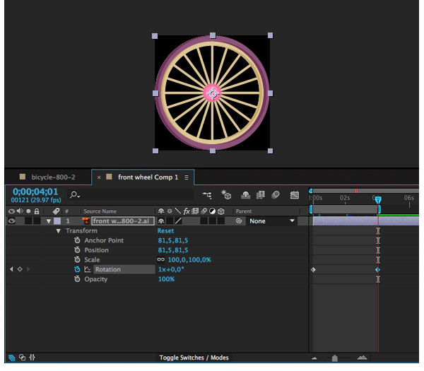 روش ساخت انیمیشن یک وکتور زیبای دوچرخه در ادوبی افترافکت