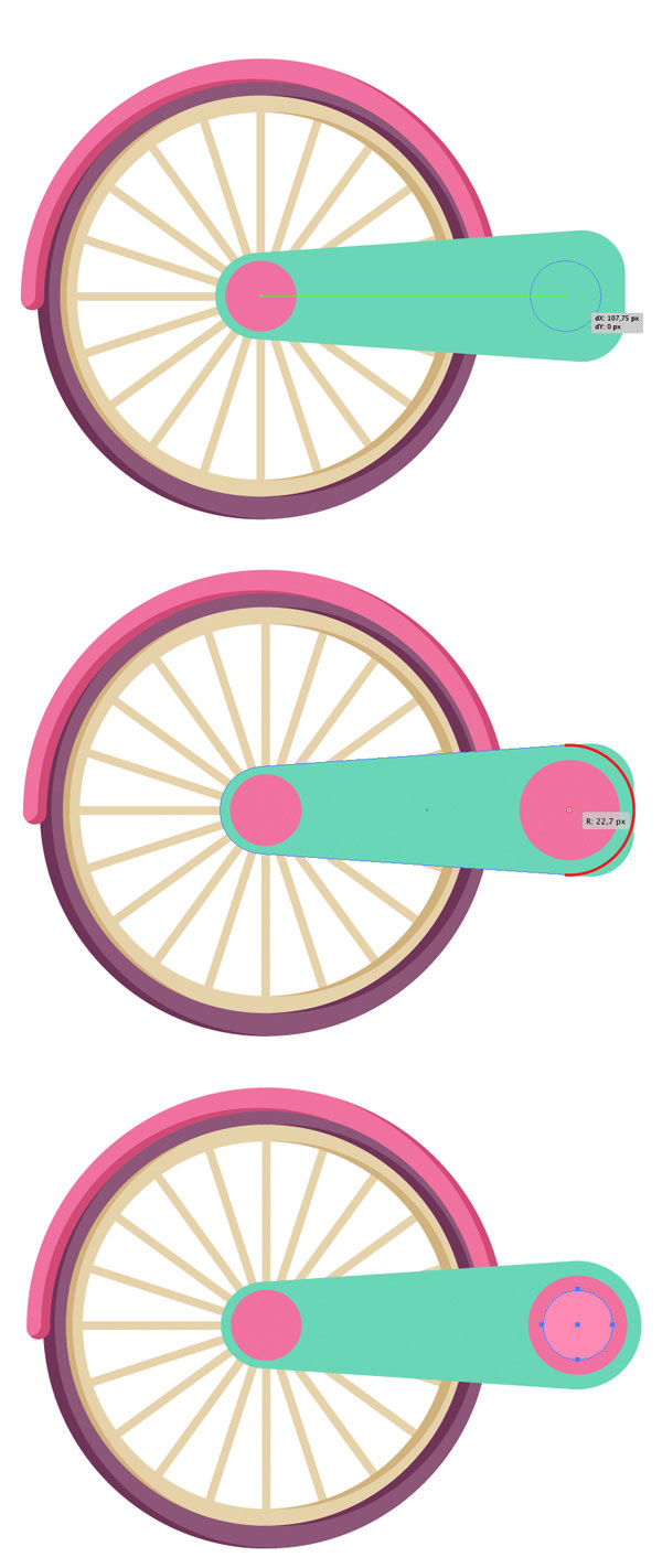 روش ایجاد یک دوچرخه رنگارنگ کودکانه در ادوبی ایلوستریتور
