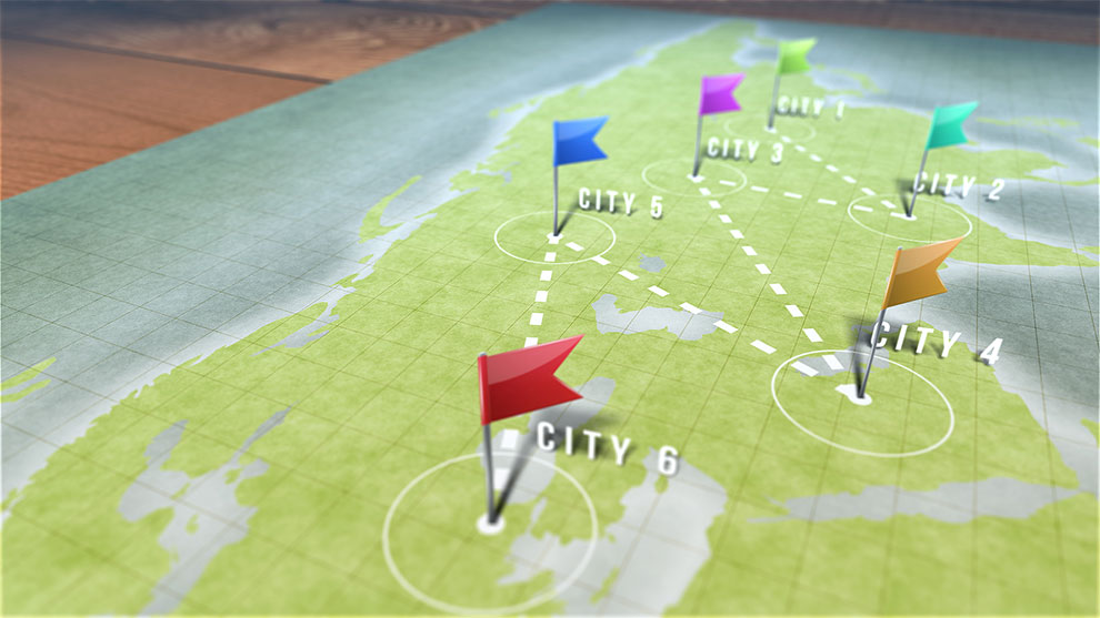 پروژه افترافکت انیمیشن مسیر حرکت روی نقشه Animated Map Path