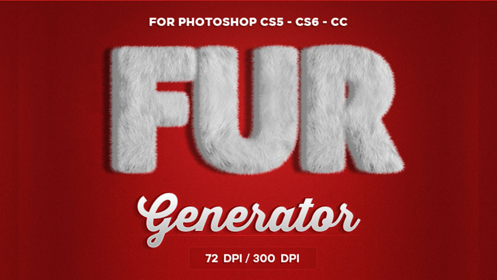 اکشن فتوشاپ ساخت افکت پوشش خزدار Fur Generator